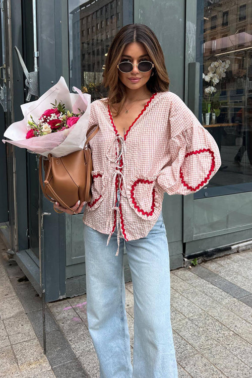 Perfectly You Tie-Front Gingham Top - 10 Colors