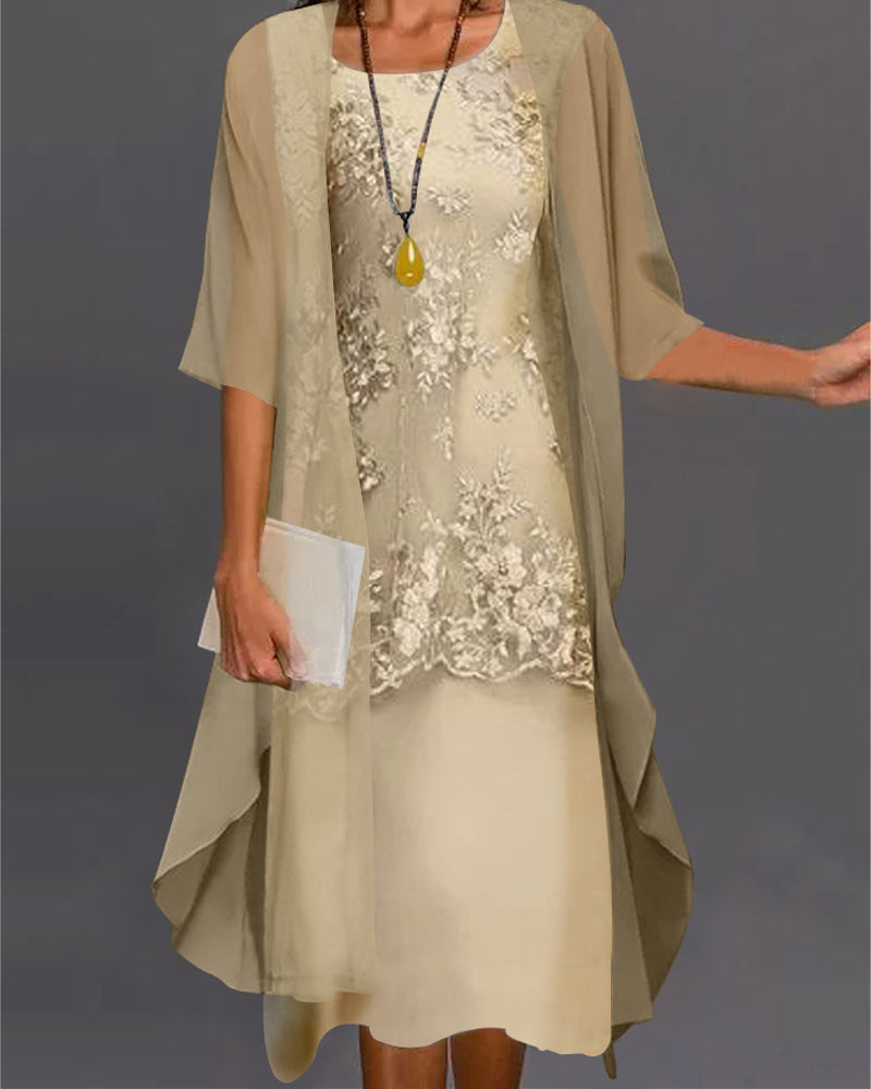 Simona Effortless Two Piece Chiffon Dress Evening Wear Edit
