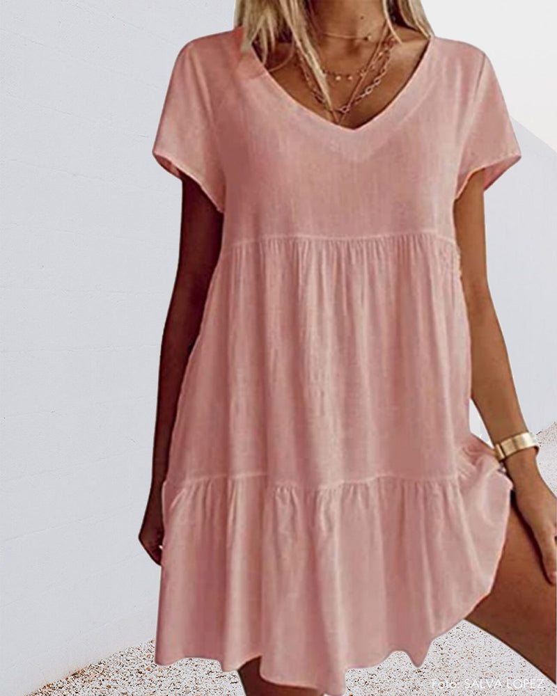 Susana Womens Summer Dress Elegant Dress for Layered Outfit Styling