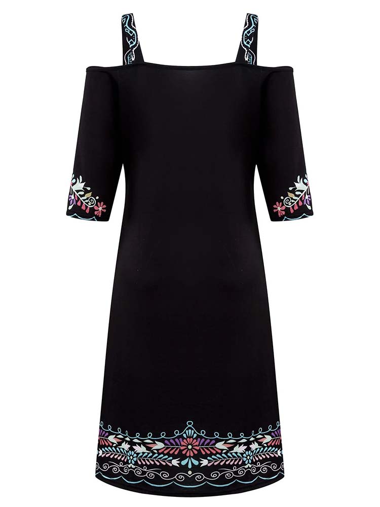 Sweet Elegant V Neck Short Sleeve Strap Short Dress