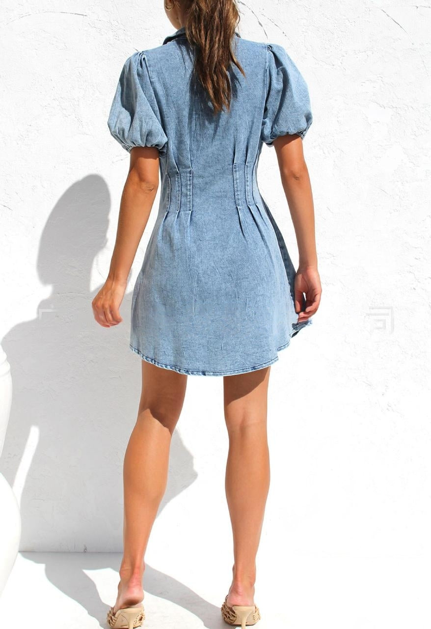Denim Rue Mini Dress Blue