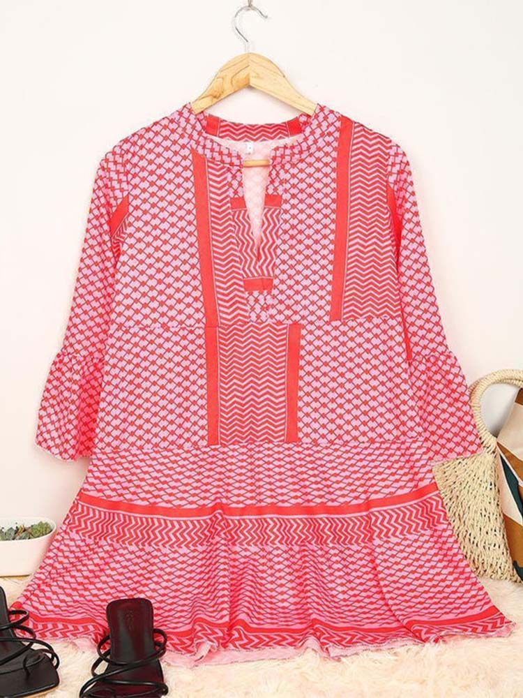 Much to Explore Geo Print Dress
