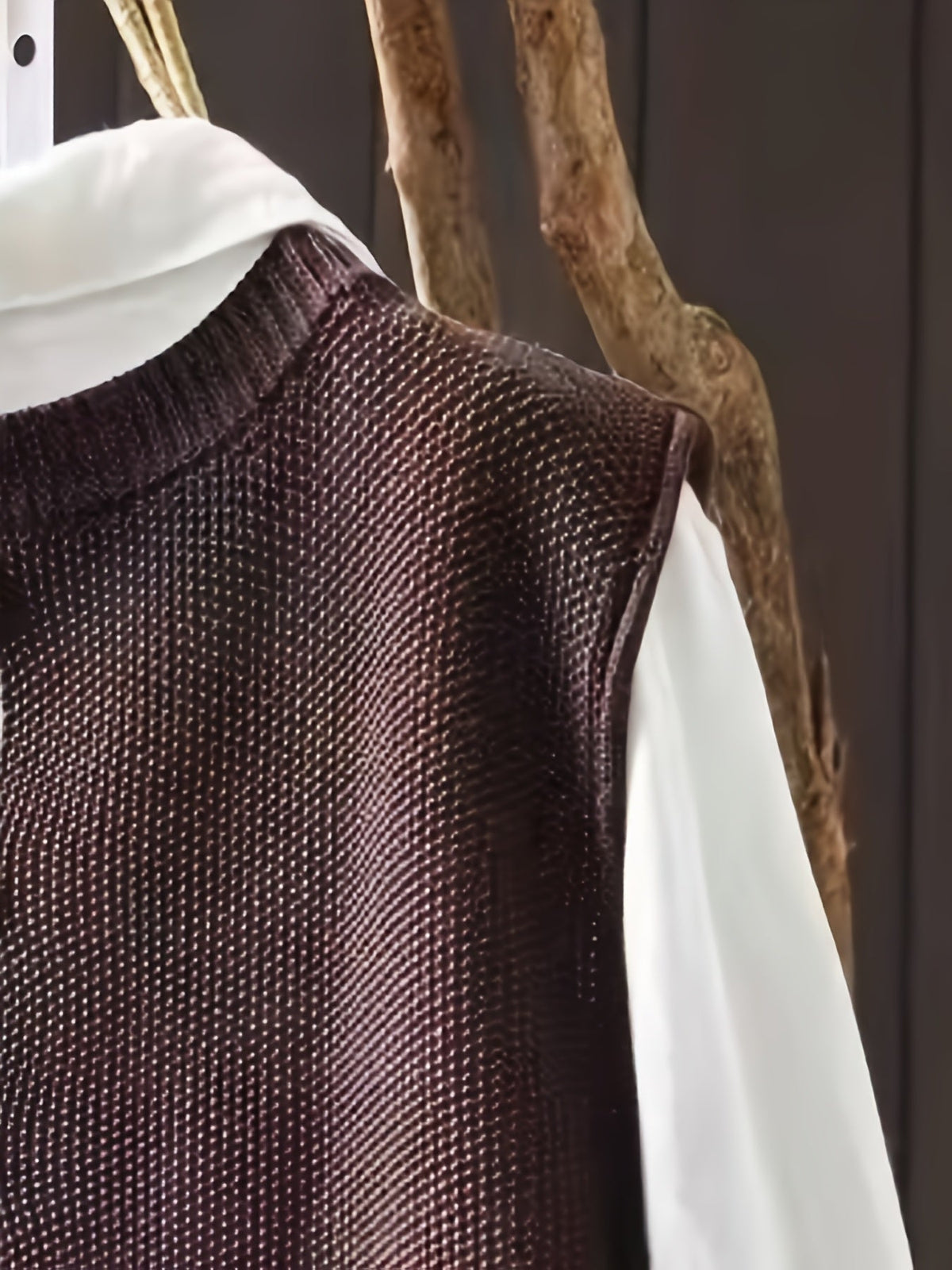 Round Neck Sleeveless Ribbed Knit Sweater Vest