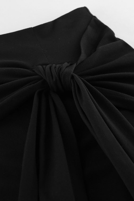 Elegant Satin Loose Mini Work Skirt