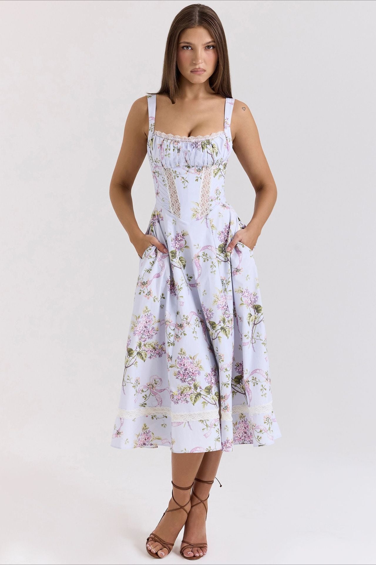 Ditsy Floral Slim Fit Slip Dress