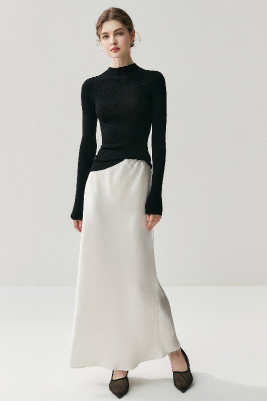 Wool Mock Neck Slim Base Layer