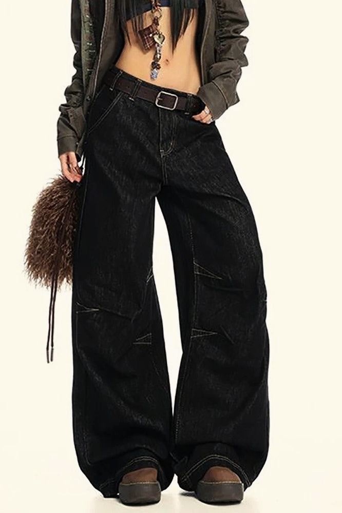 WideLeg Drapey Jeans