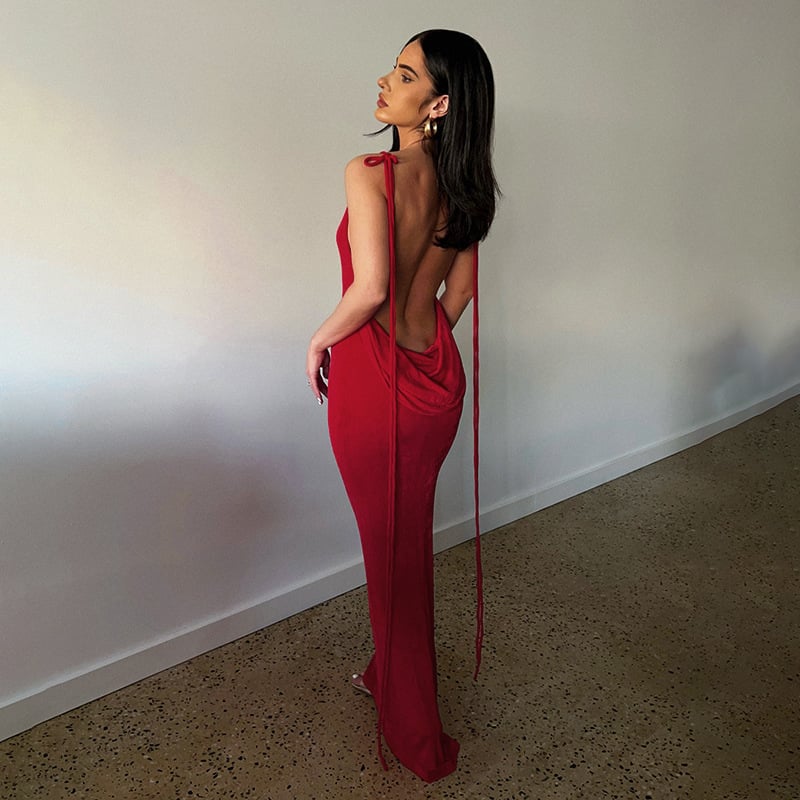 Serenity Backless Maxi Dress