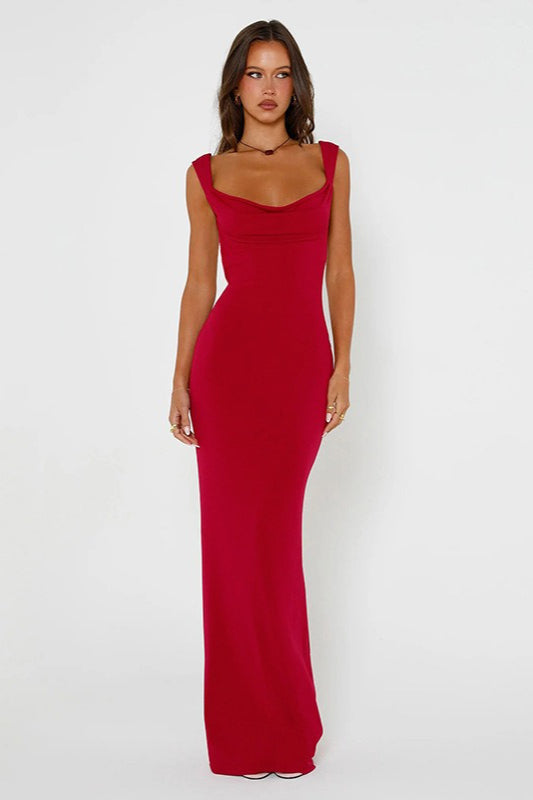 Bow Back Spaghetti Strap Maxi Dress 9
