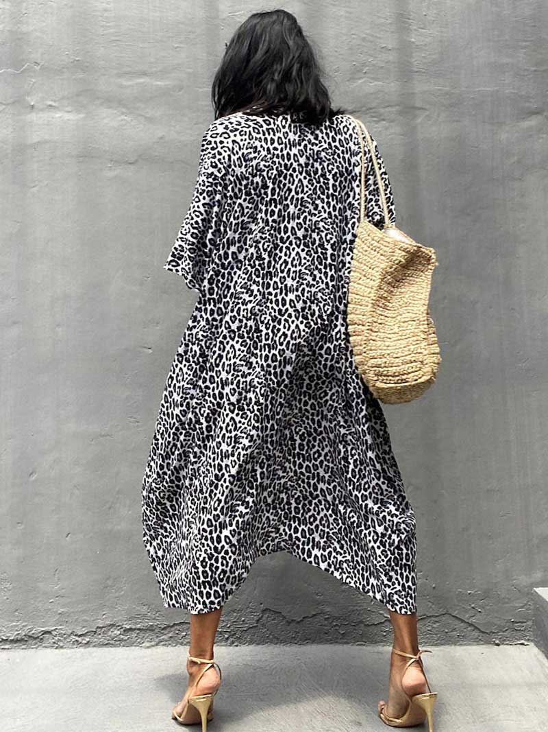 Tie-Dye Stripe Print Open Front Long Kimono Duster Robe 7