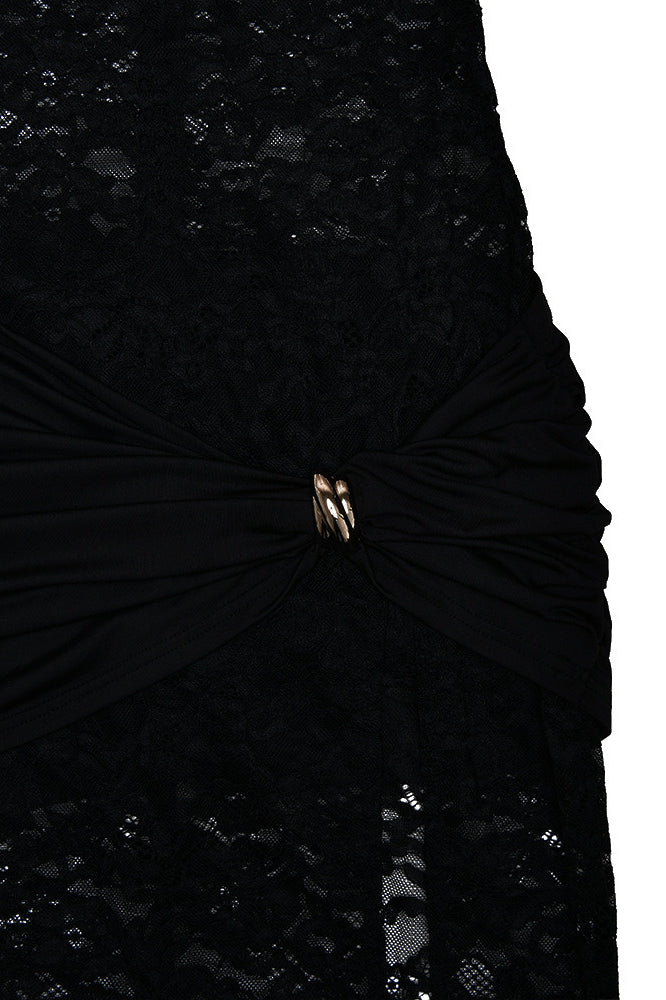 Sleeveless Lace High Slit Maxi Dress 10