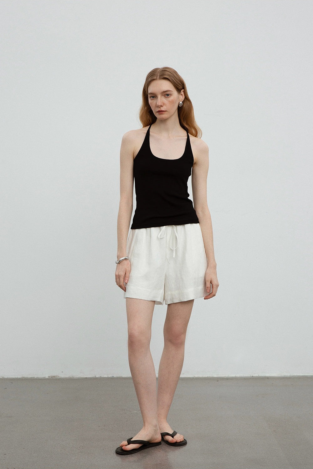 Linen Drawstring Relaxed Shorts Pants