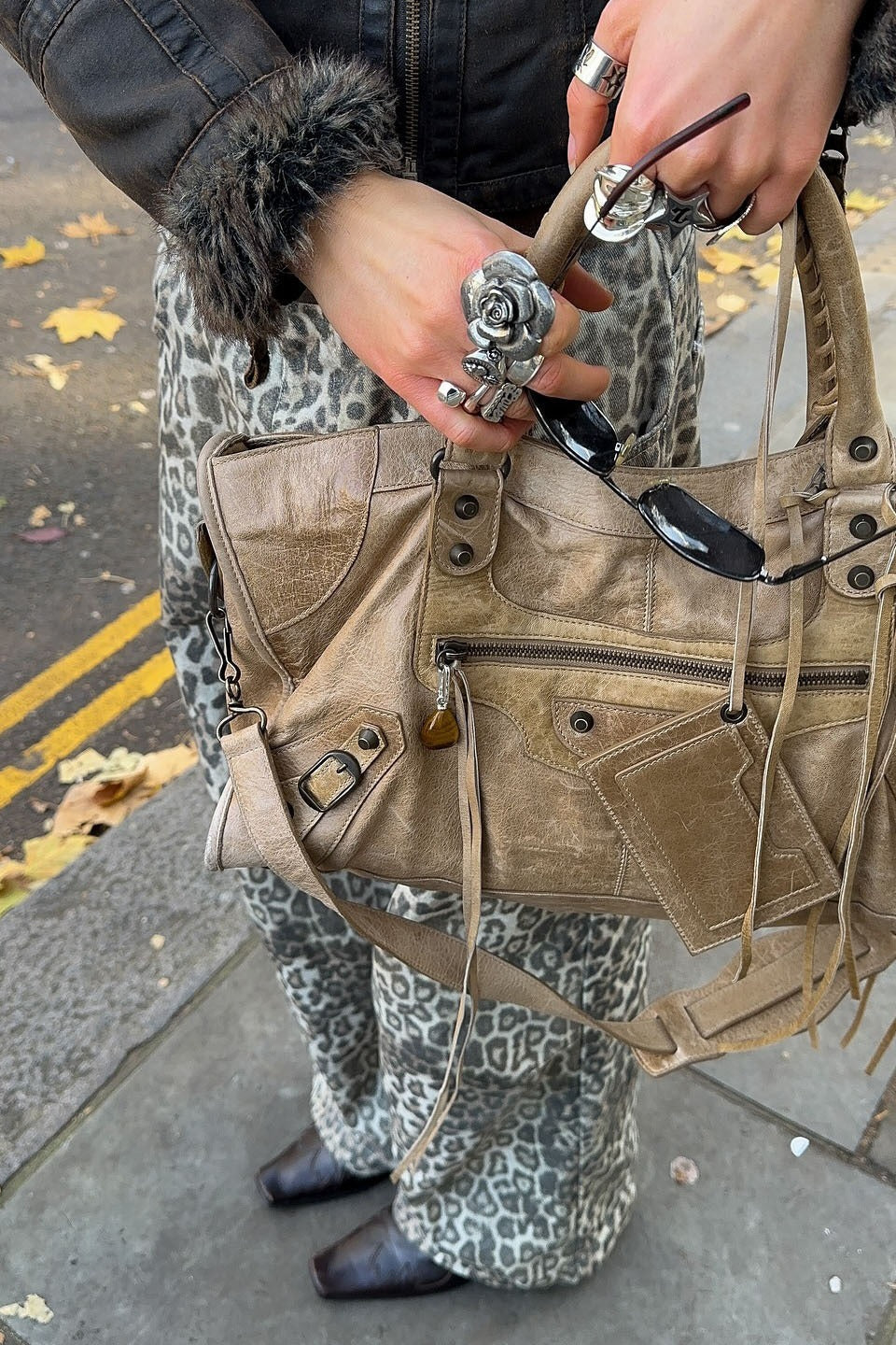 Leopard Print High-End Straight Loose Jeans