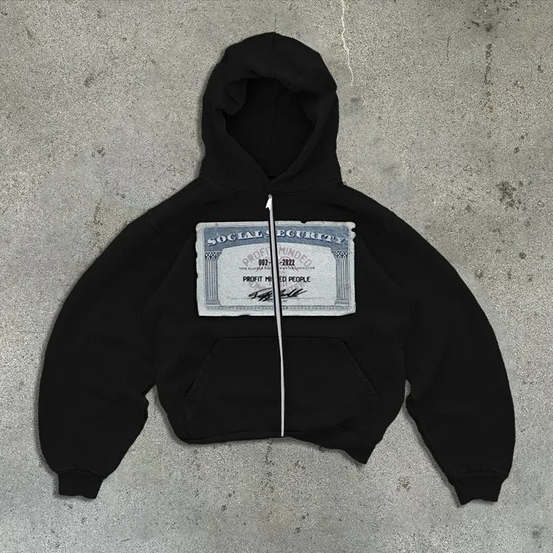 Printed ZipUp Street Hoodie