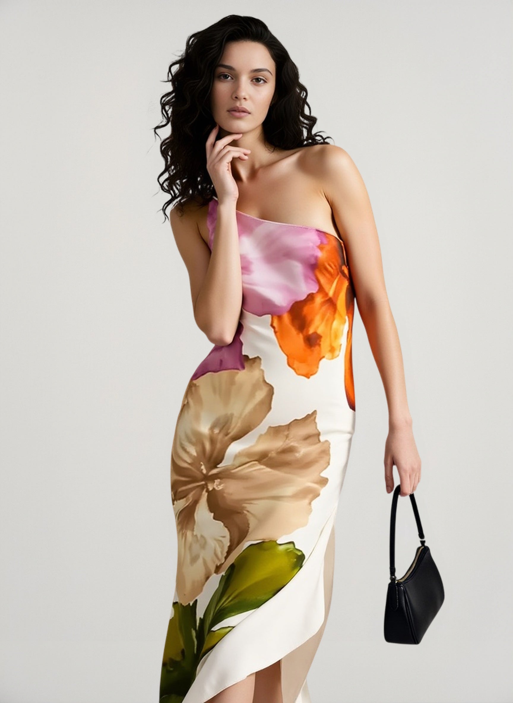 Asymmetrical Neck Relaxed Vacation Dress