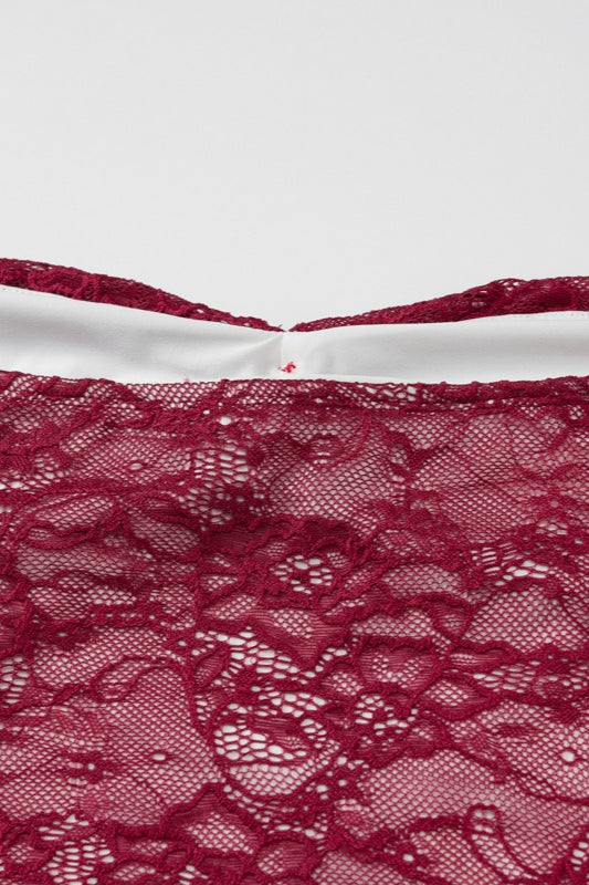 Lace Bustier Ruffle Hem Dress 12