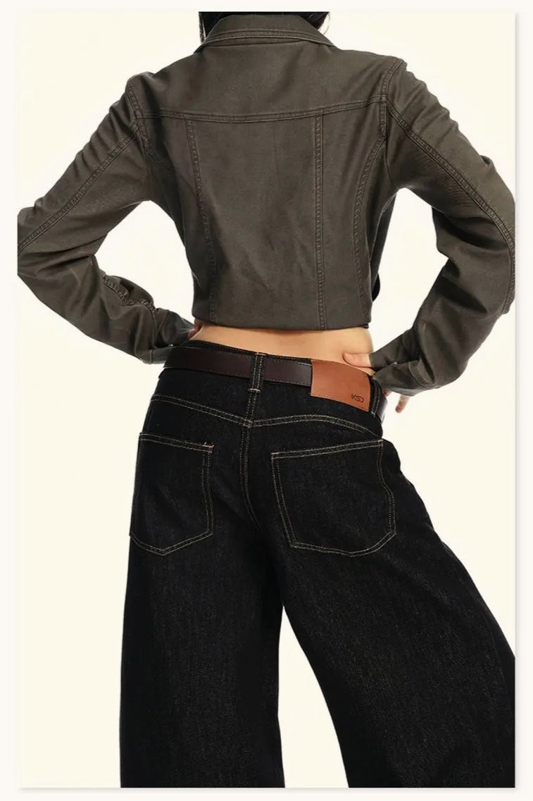 WideLeg Drapey Jeans