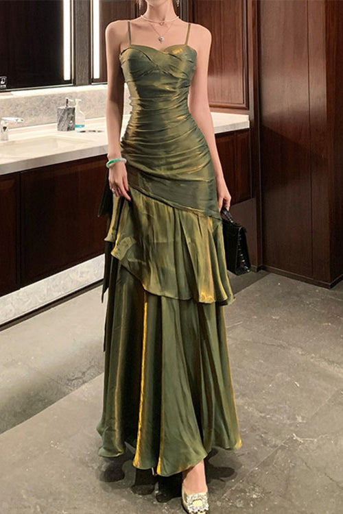 Chiffon Spaghetti Strap Maxi Dress 2