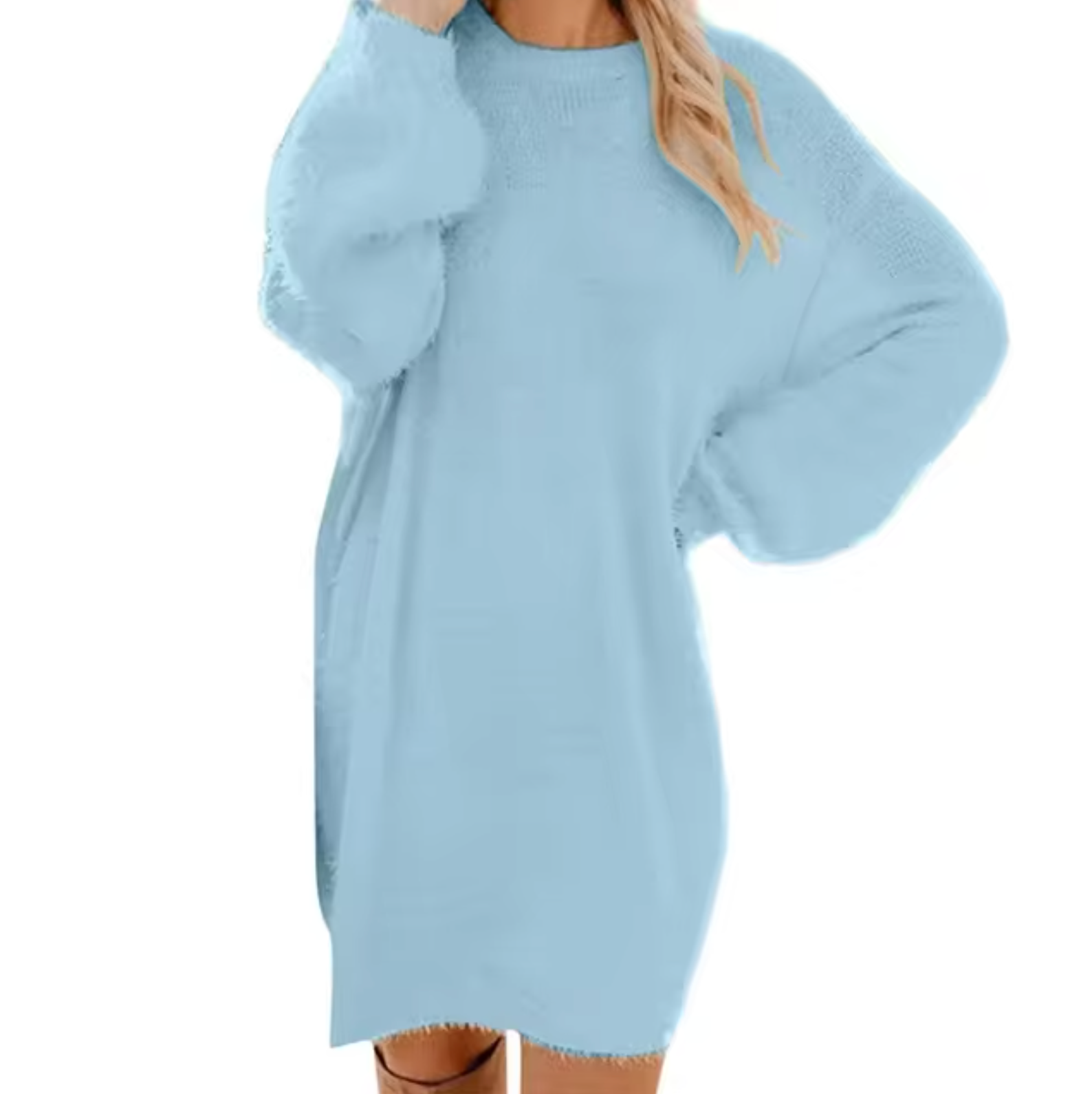 Olga Casual Knit Dress Dress with Relaxed Fit and Streetwear Style