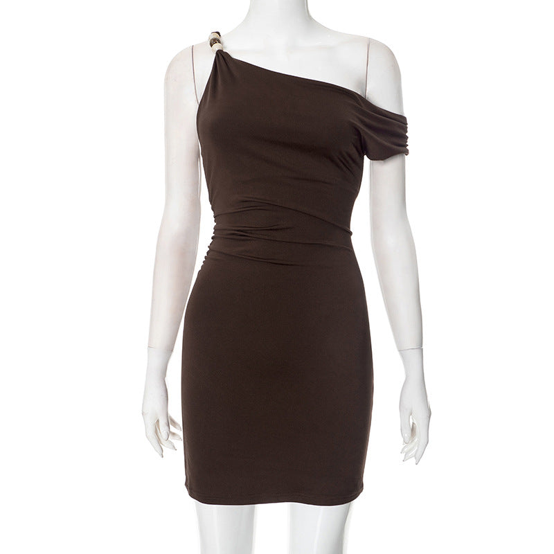 Gans Mini Dress Brown