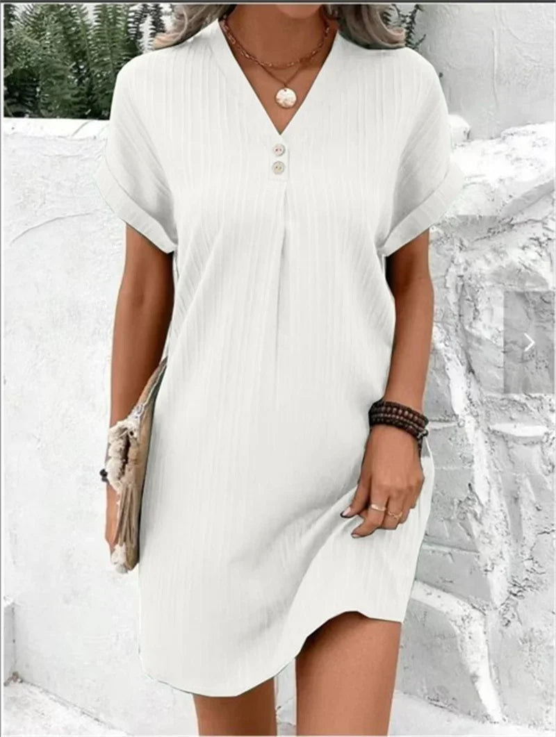 Abigail Premium V Neck Dress Elevated Occasion Wear