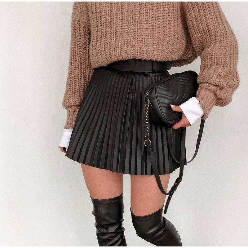 Amy Fashion Chic High Waisted Sexy Aline Mini Fashion Skirt