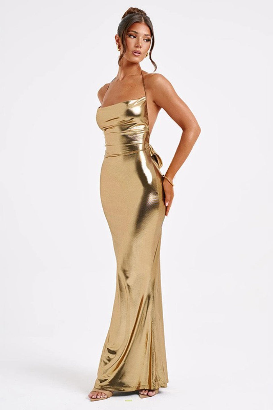 Sequin Bodycon Gown Maxi Dress 10