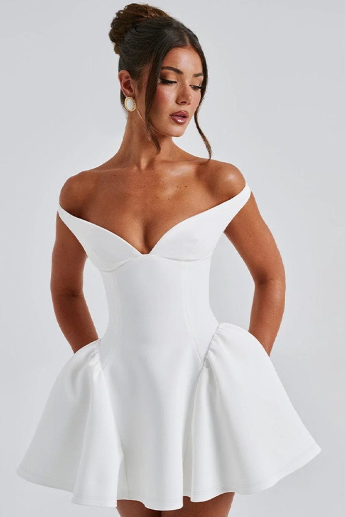 Sexy Deep V Backless Solid Fitted Party Dress