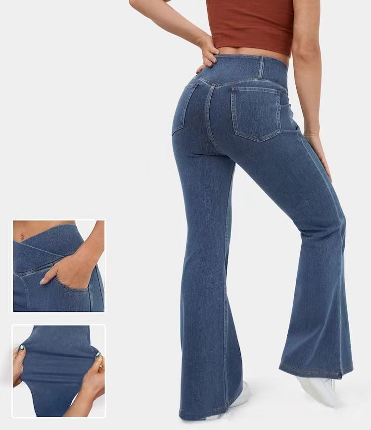 high waist flare jeans