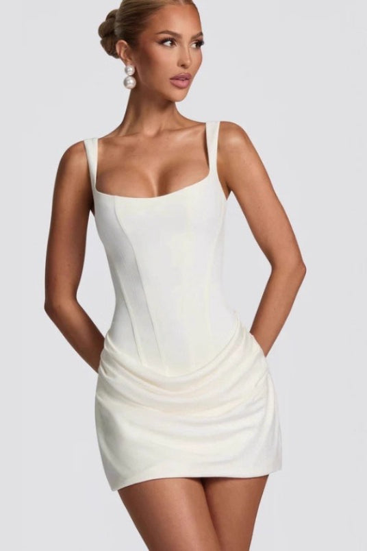 Strapless Bow Tie Detail Bodycon Mini Dress 5