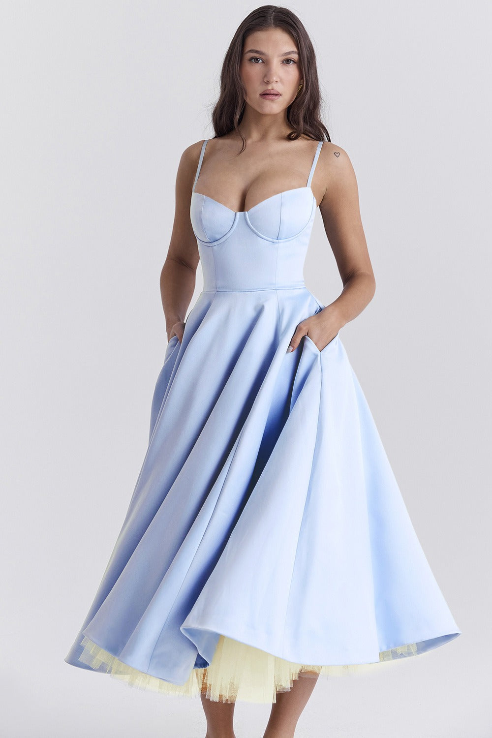 DoubleLayer Sheer Party Dress