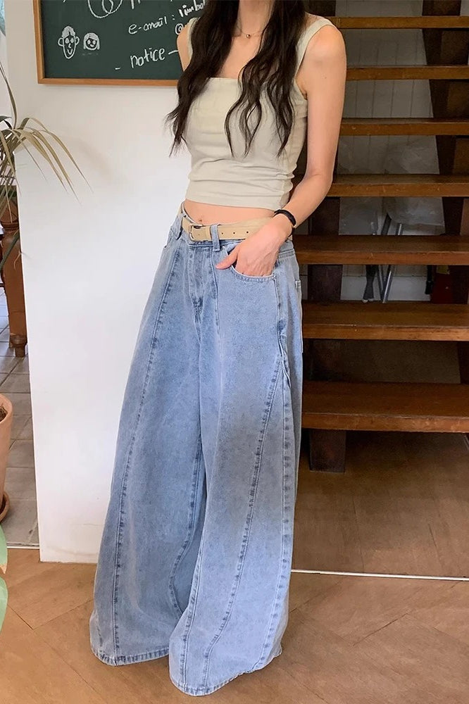 Retro High Waist WideLeg Jeans