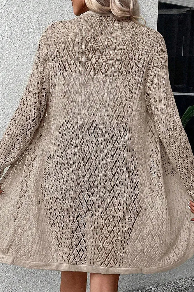 Hollow Knit VNeck Cardigan