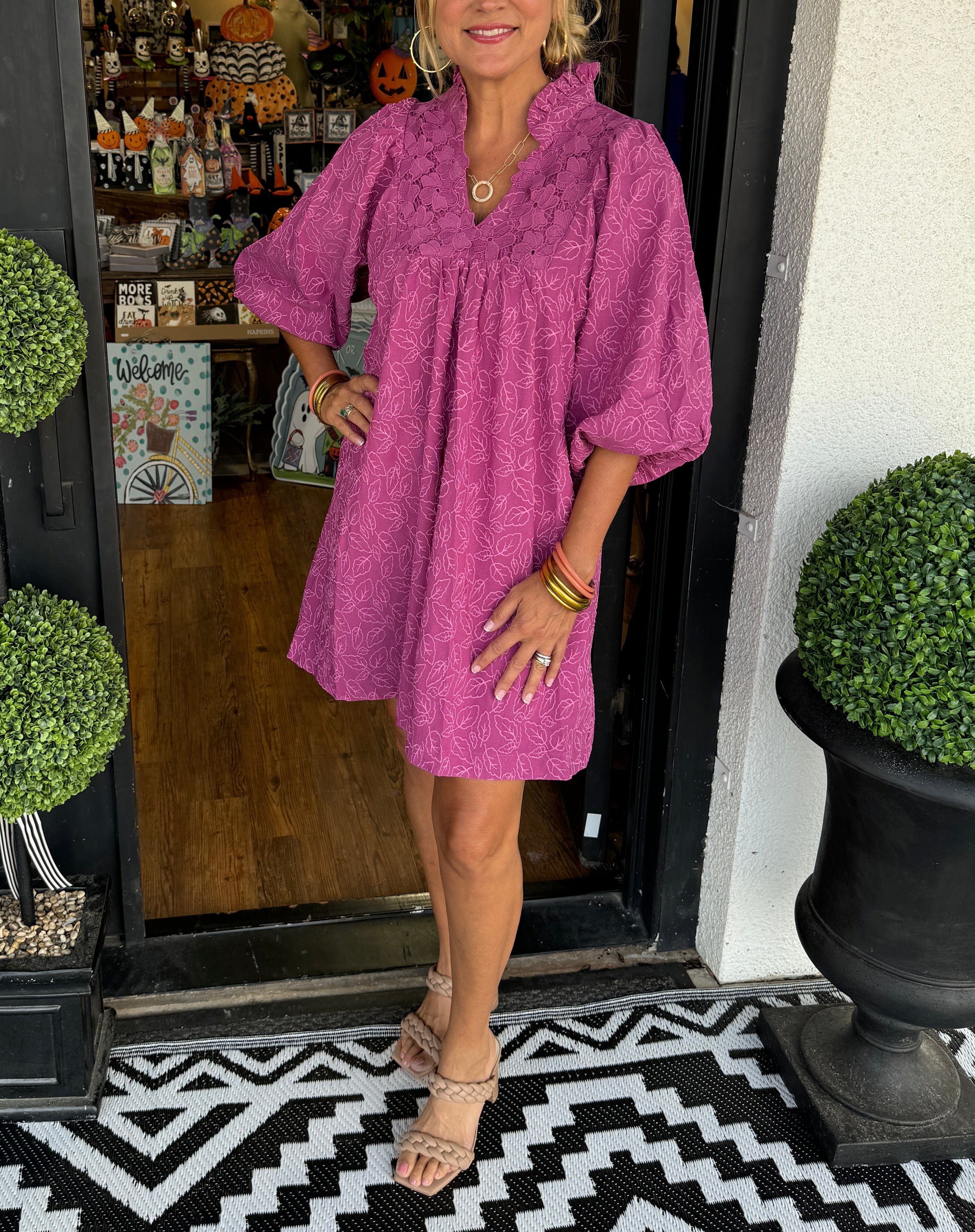 mini puff sleeve dress