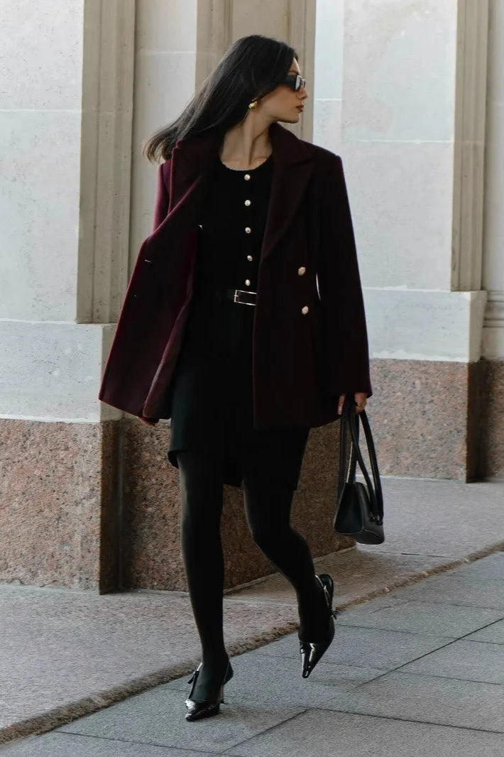 SingleBreasted Knitted Office Cardigan