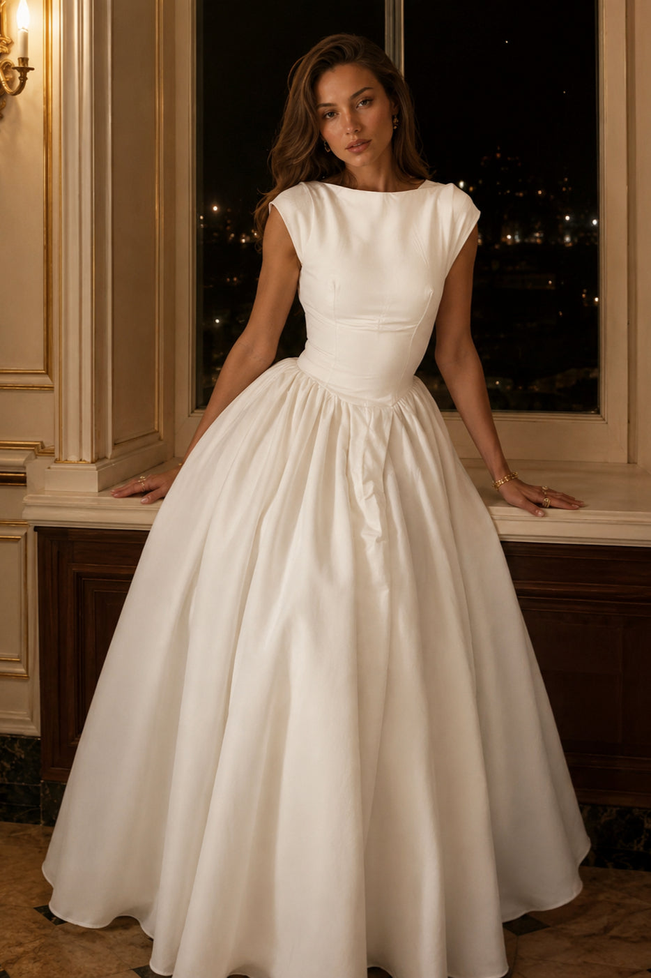 Sexy Off Shoulder Sleeveless Backless Waist Cinched Party Dress