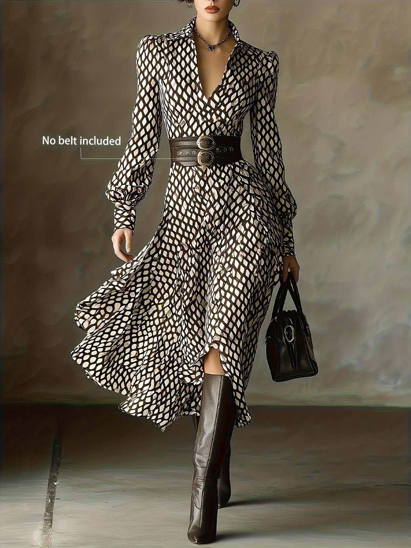 Izarah | Rhombus Print Dress