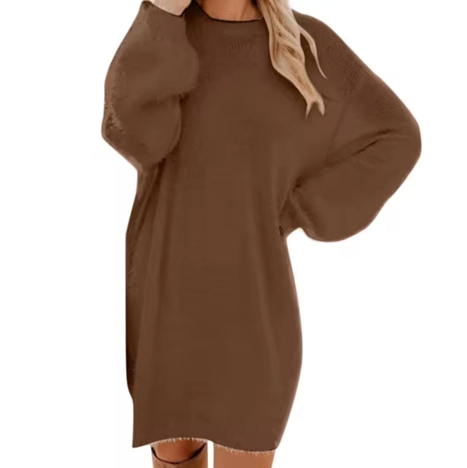 Olga Casual Knit Dress Dress with Relaxed Fit and Streetwear Style