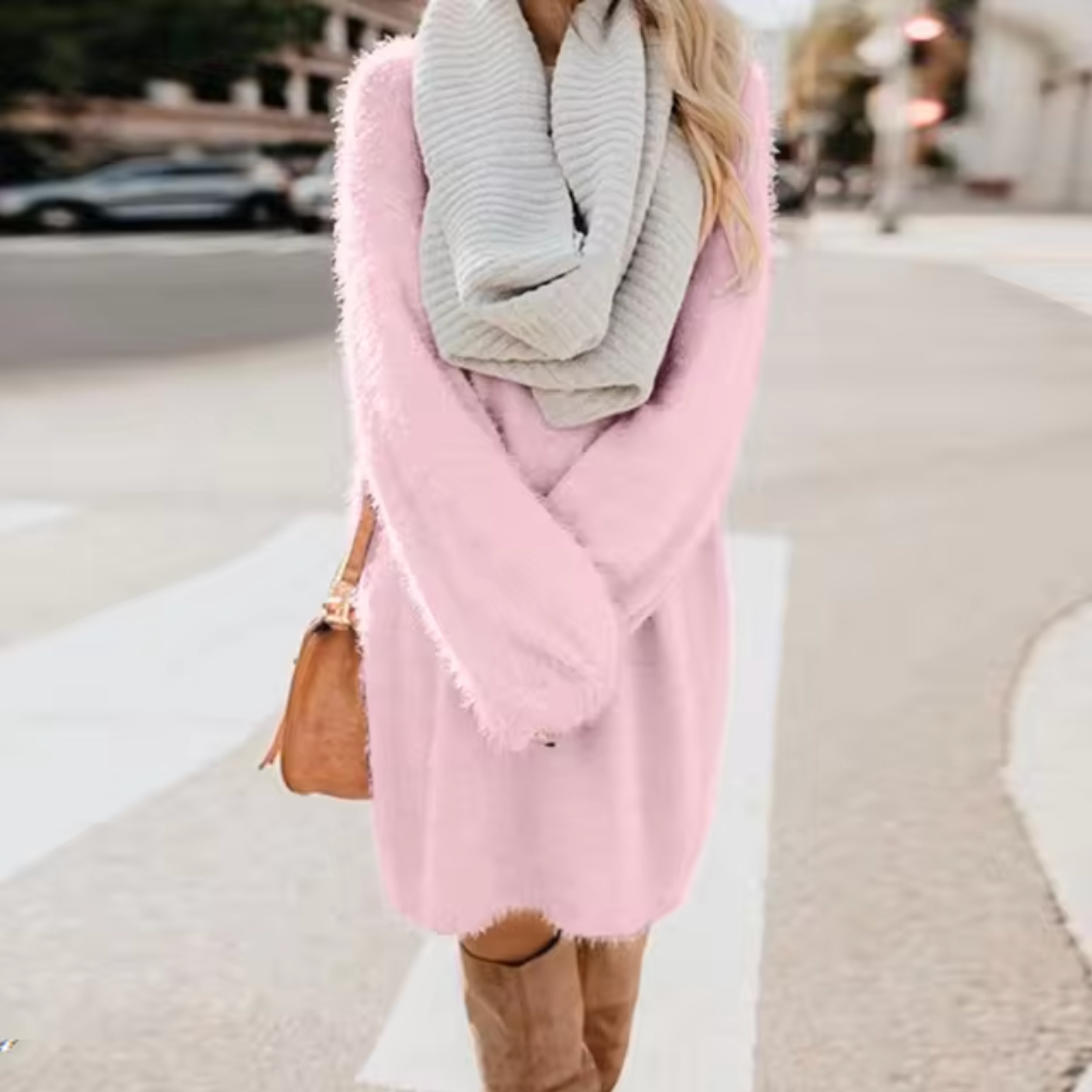 Maria Jose Cotton Knit Modern Dress with Premium Casual Styling