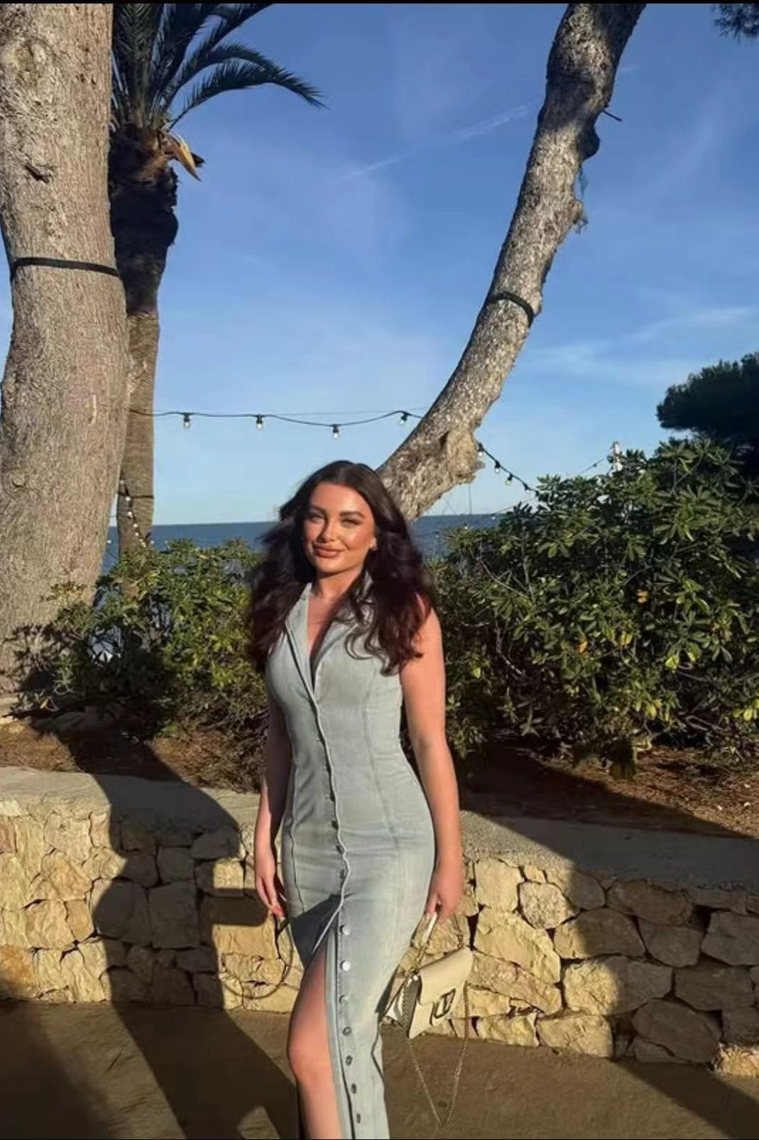 Slim Fit ButtonUp Denim Dress