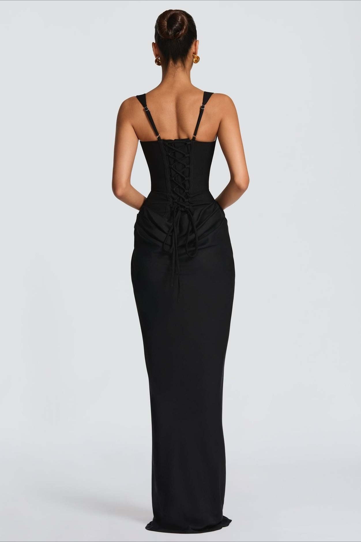 Solid Square Neck Ruched Panel Bodycon Party Dress