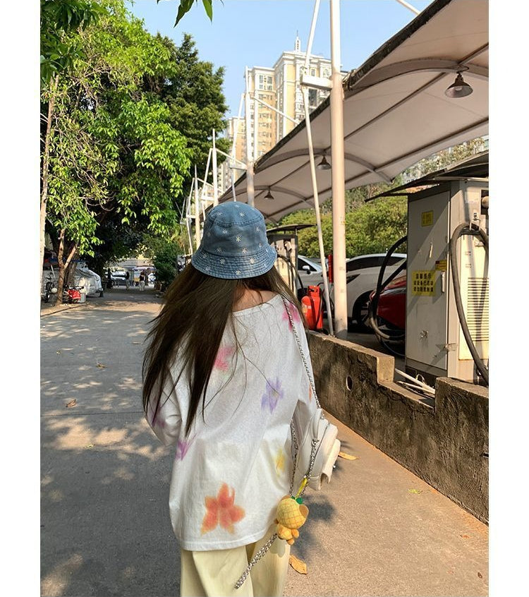 Floral Wide Collar Sheer Cover Up