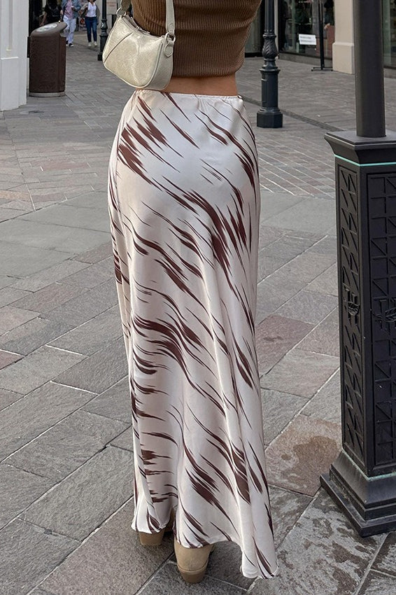 Satin Fishtail Bodycon Skirt