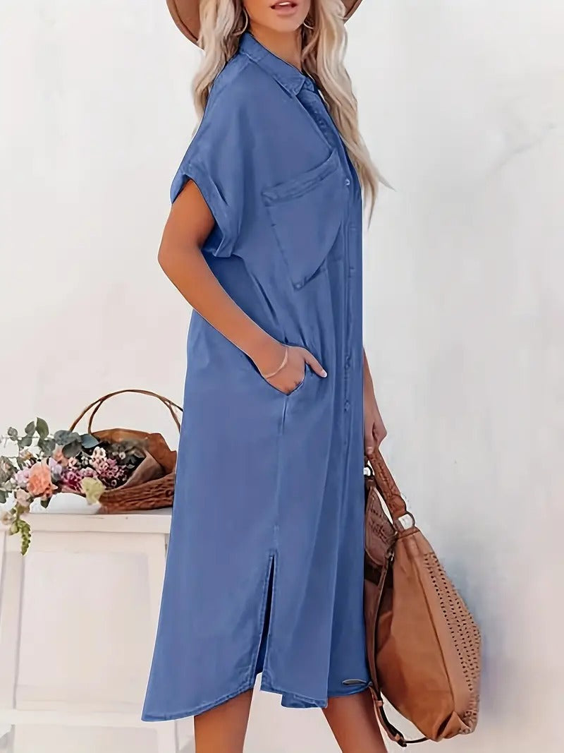 Miriam Aesthetic Dress with Fixed Pockets Premium Wardrobe Essential
