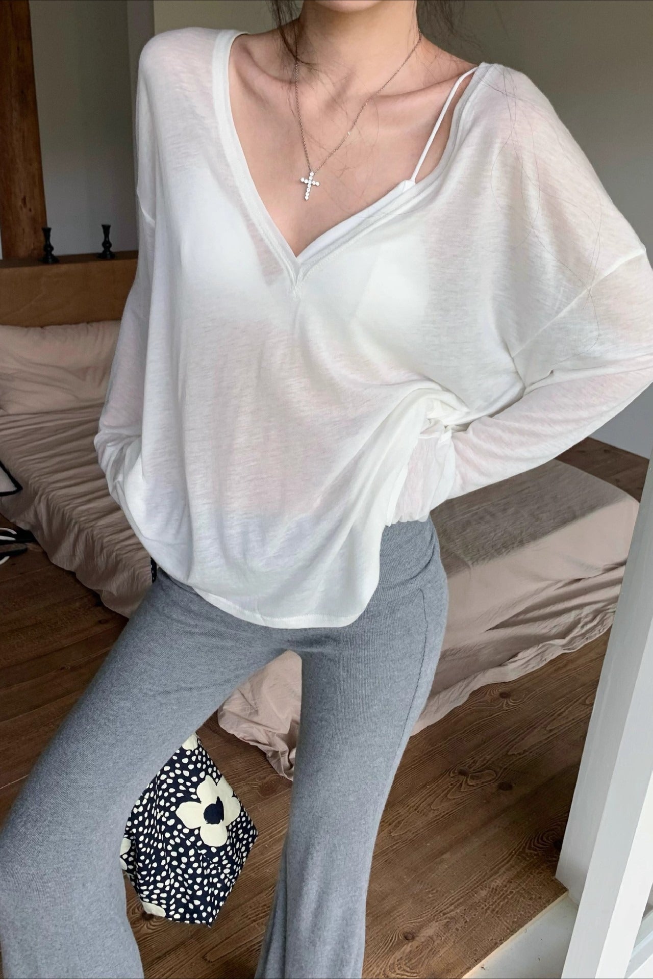 Slouchy Relaxed Long Sleeve Cover Up