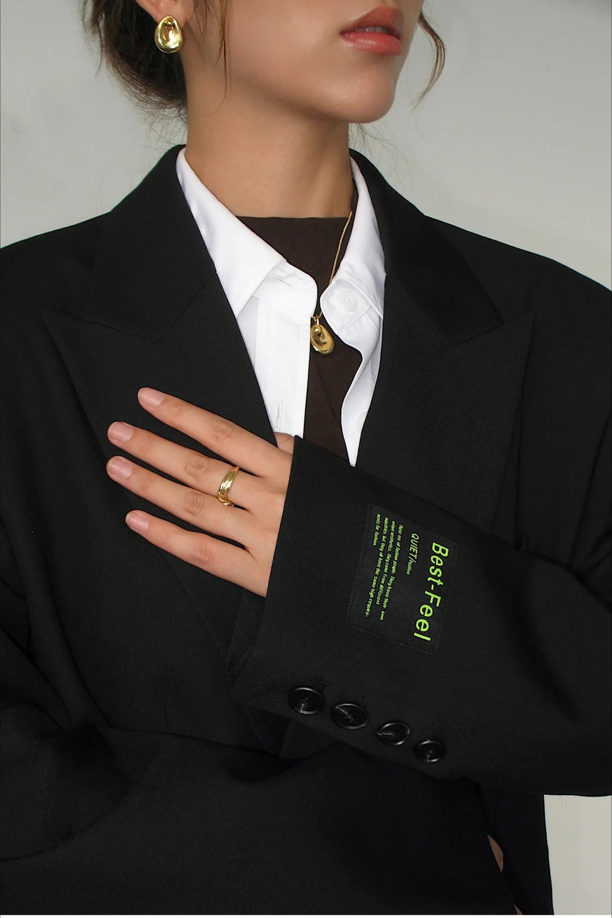 Retro Loose VNeck Blazer