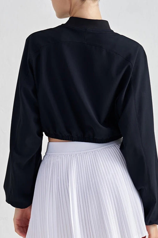 Cropped ZipUp Athletic Jacket