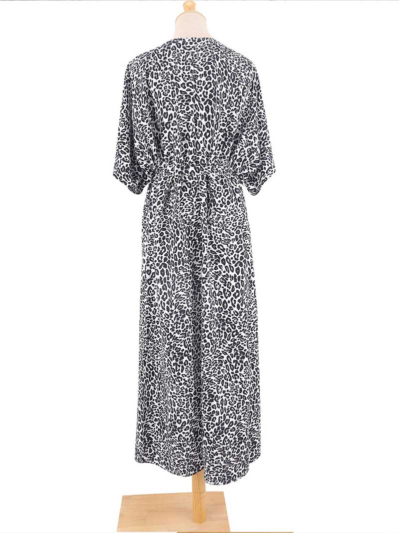 Tie-Dye Stripe Print Open Front Long Kimono Duster Robe 26