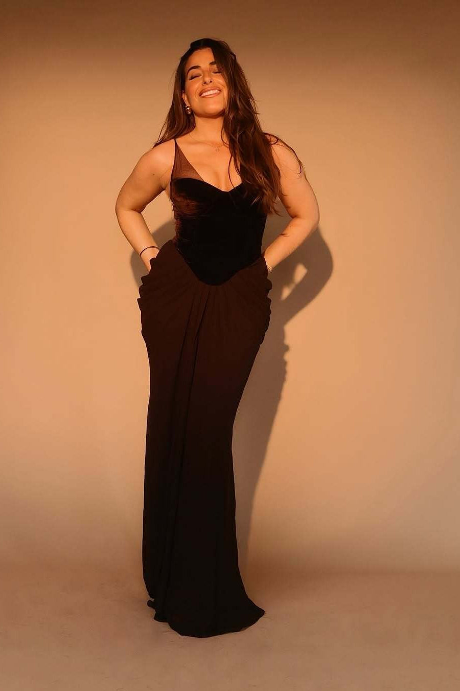 Spaghetti Strap Backless Mesh Paneled Party Dress
