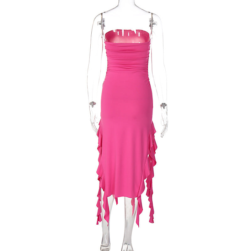 Aliza Mini Dress Rose Red